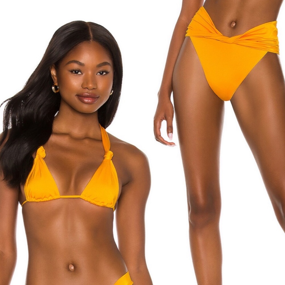 Free People Set - AGUA BENDITA Naya Arabella Bikini Top & Lily Bottoms - XL/L